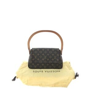 Louis Vuitton Monogram Looping Shoulder Handbag Brown